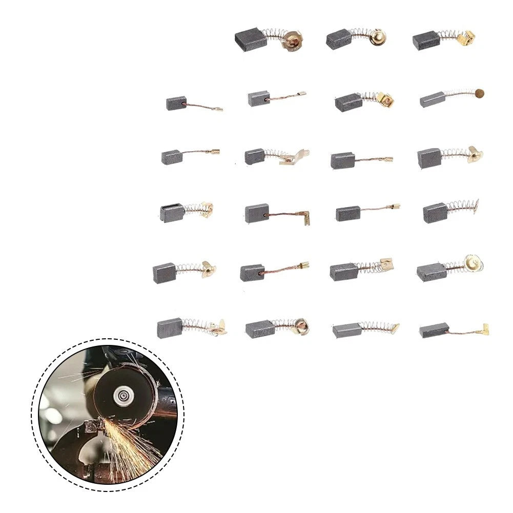 Set of 46 Carbon Brushes for Electric Tools and Equipment