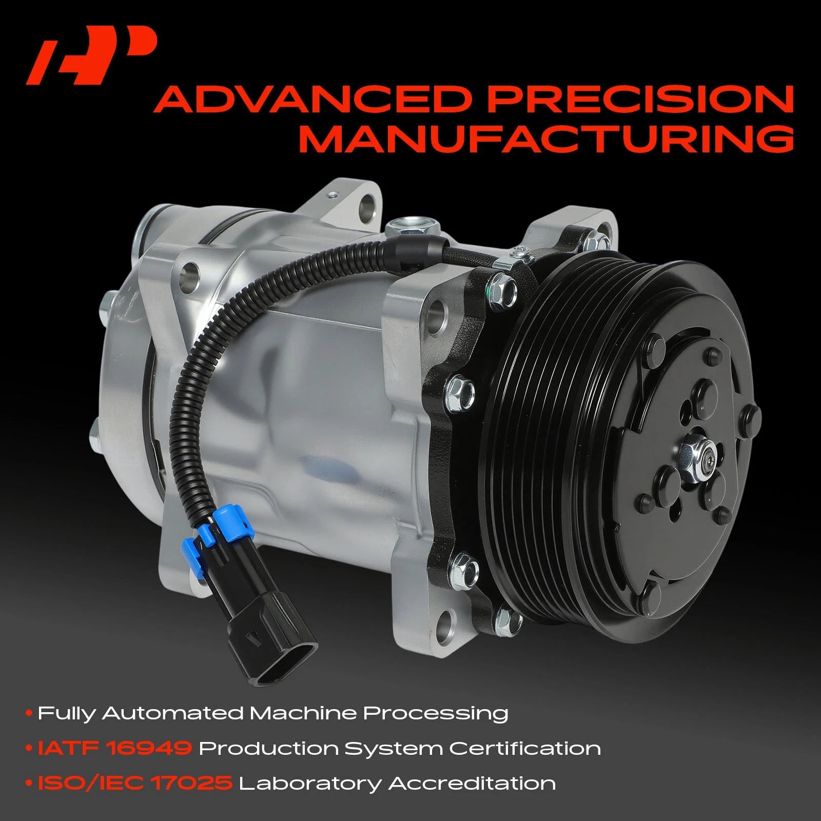 A/C Compressor with Clutch for Chevy C6500 Kodiak GMC C6000 (1996-2009)