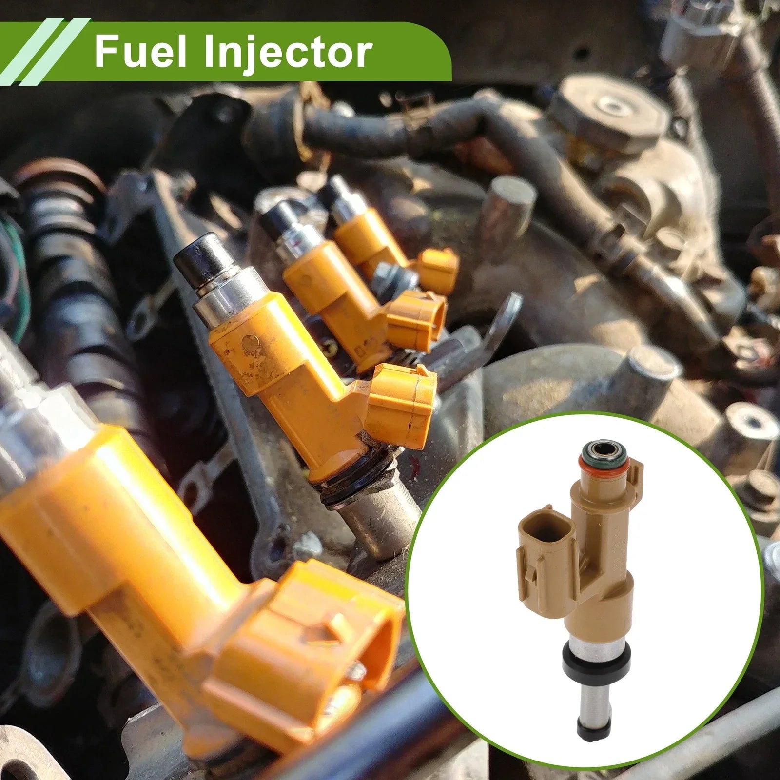 Fuel Injector for Lexus GX460 (2010-2012) - 1 x Brown Silver Tone