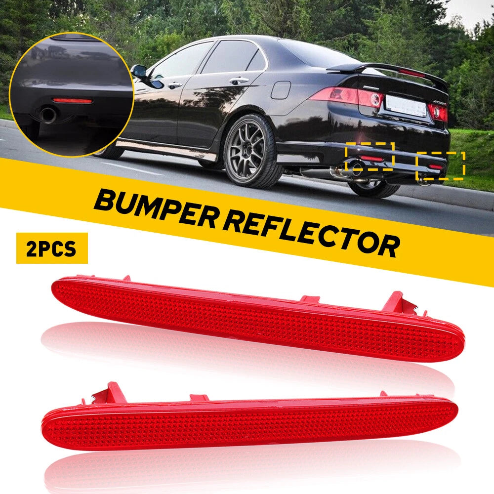 2X Rear Bumper Reflector Lamp for Honda Acura TSX (2004–2008)