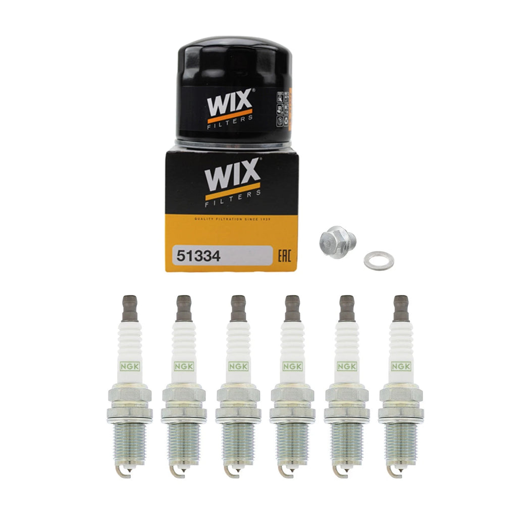 Wix Engine Oil Filter & NGK 6 Platinum Spark Plugs for Santa Fe Sonata XG350 (2001–2006)