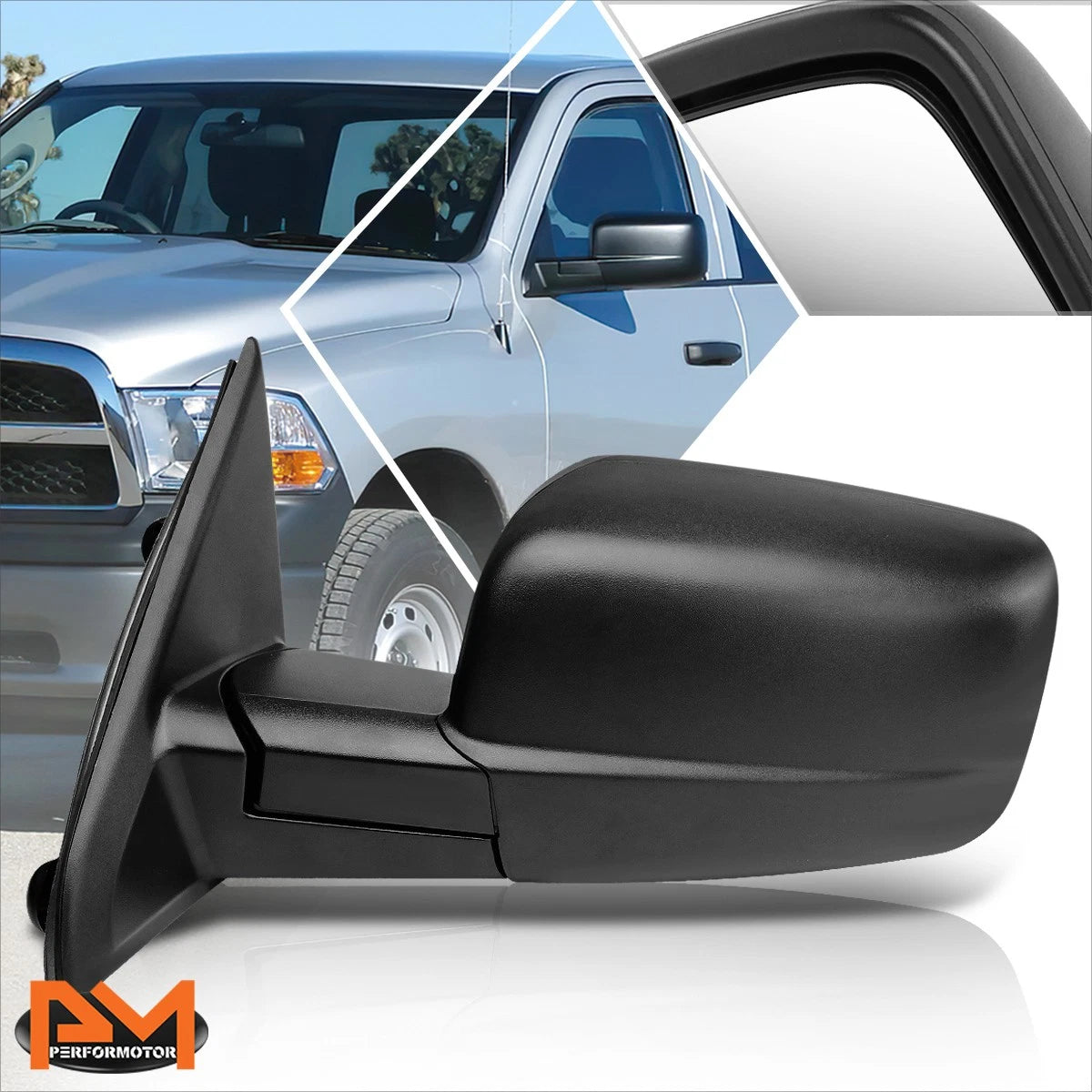 Left Side View Towing Mirror for Dodge Ram 1500/2500/3500 (2009–2016)