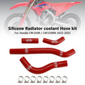 Silicone Radiator Coolant Hose for Honda CRF250R CRF250RX (2022–2025) Red