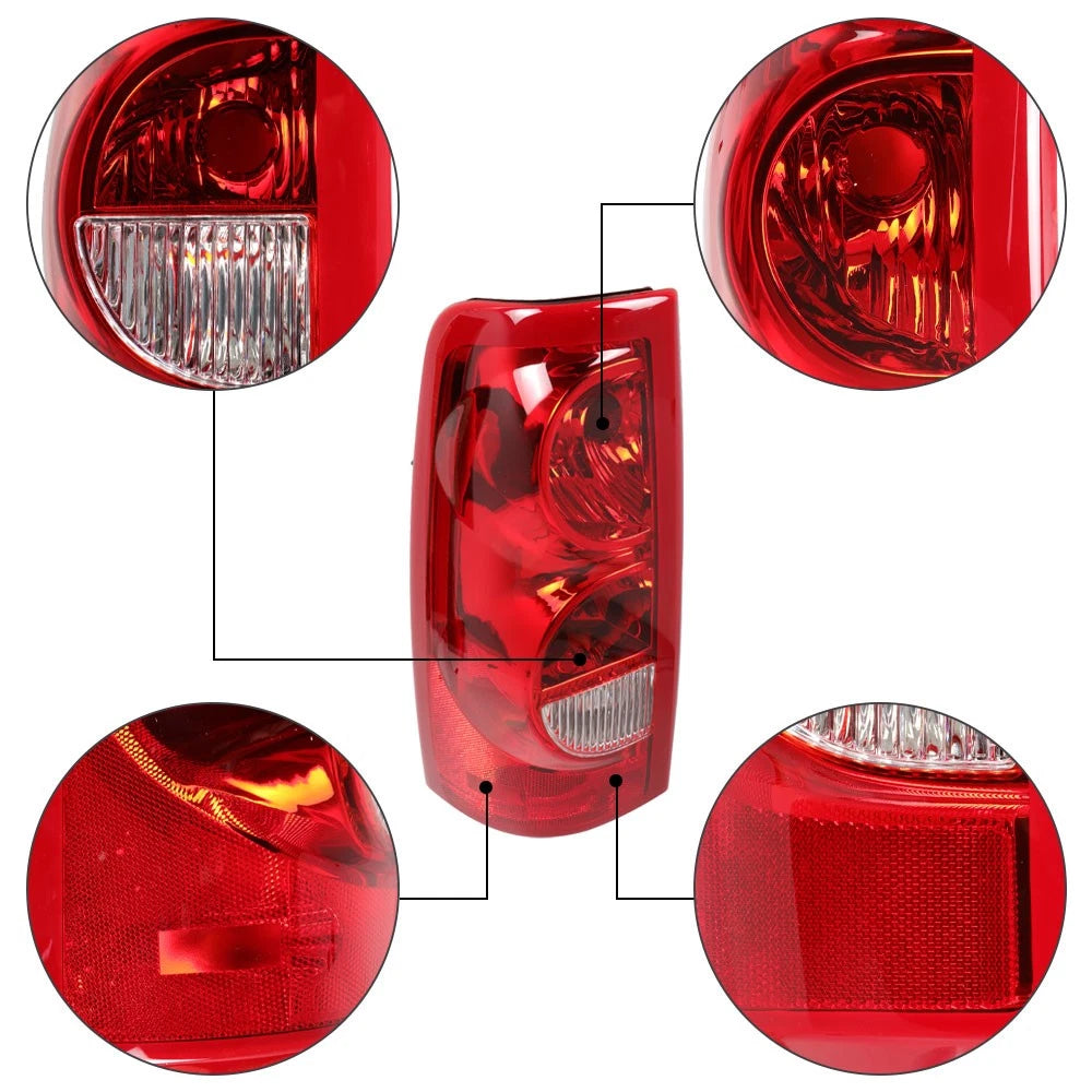Taillights Pair for Chevy Silverado 1500 2500 3500 (2003-2006) Red
