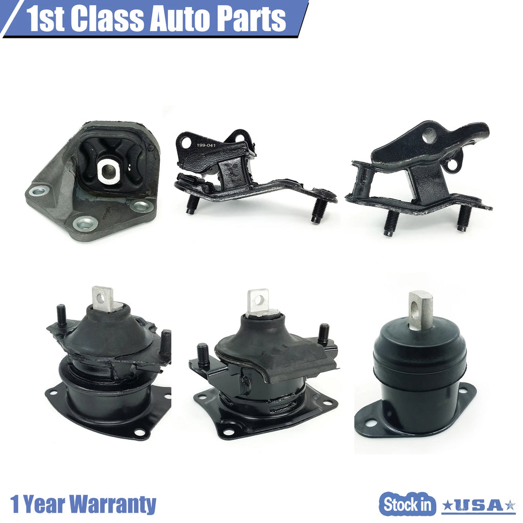 Set of 6 Motor Mounts for Honda Accord (2003–2007)