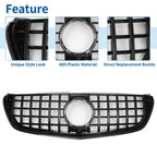 Front Upper Bumper Grille for Mercedes-Benz V-Class (2019–2023) Glossy Black