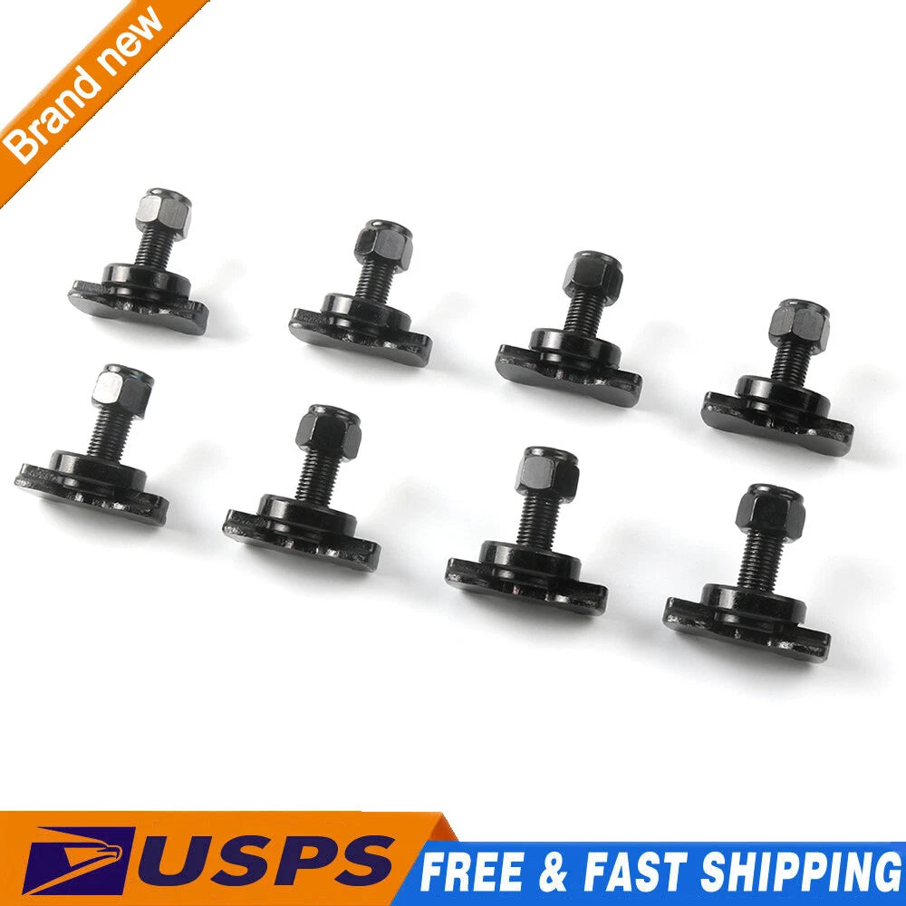 Pack of 8 L-Track Double Lug Threaded Stud Nut Fitting Tie Down