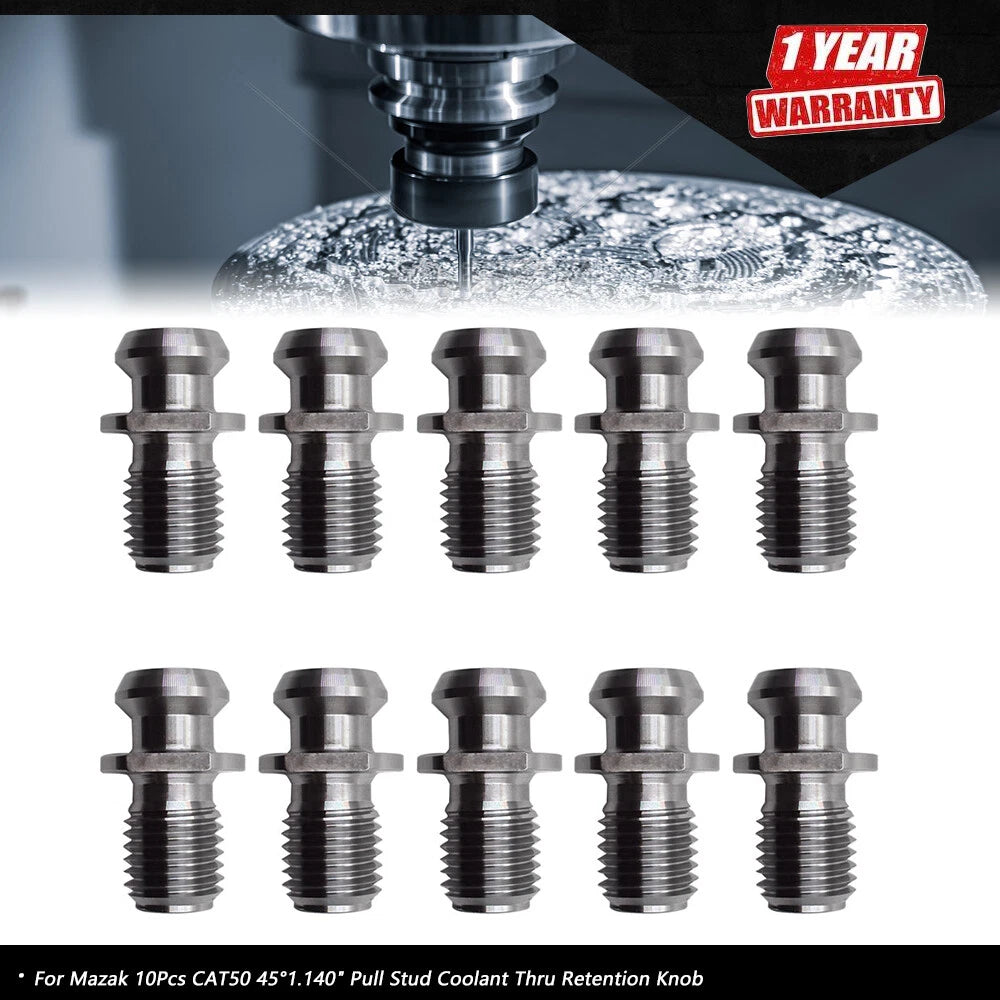 Set of 10 Pull Studs for Mazak CAT50