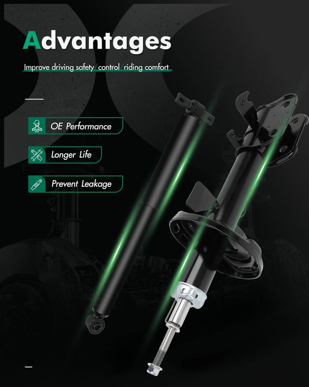 Front Rear Shocks Struts Suspension Kit for Honda Odyssey (2011–2012)