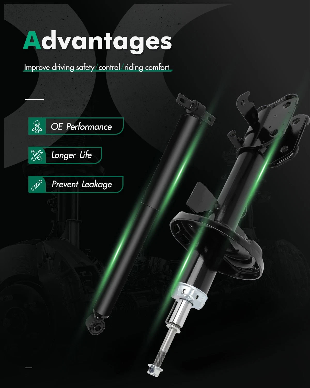 Front Rear Shocks Struts Suspension Kit for Honda Odyssey (2011–2012)
