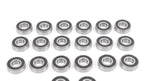 Set of 20 Deep Groove Ball Bearings for Various Applications (20mm ID)