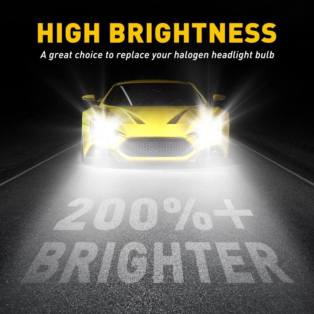 2X H4 Xenon Headlight Bulbs for Car Side Light (LED)