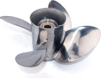 Set of 4 Blades 13x19 Outboard Propeller for Mercury 40-140HP (15 Tooth) Stainless Steel