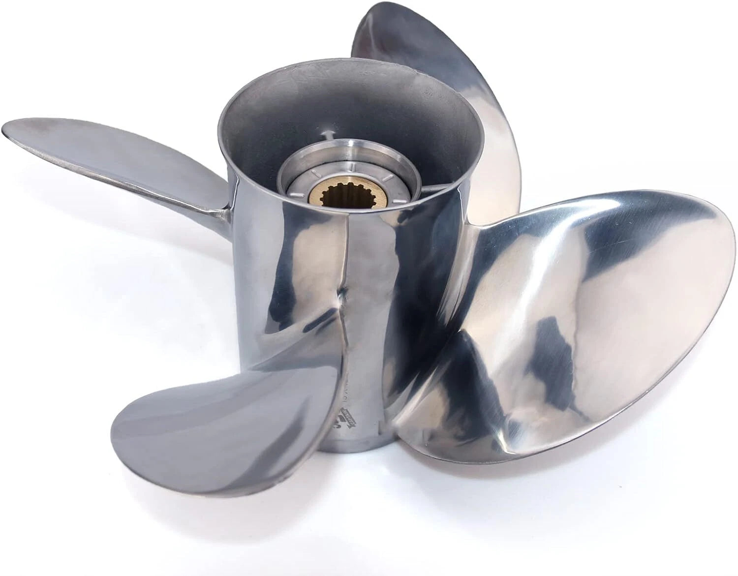 Set of 4 Blades 13x19 Outboard Propeller for Mercury 40-140HP (15 Tooth) Stainless Steel
