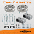 3" Front 2" Rear Lift Kit Diff Drop for GMC Sierra, Chevy Silverado 1500 (2007–2022)
