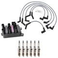 Set of 6 Hitachi Ignition Coils & Denso U-Groove Spark Plugs for Taurus V6 (1996–1999)
