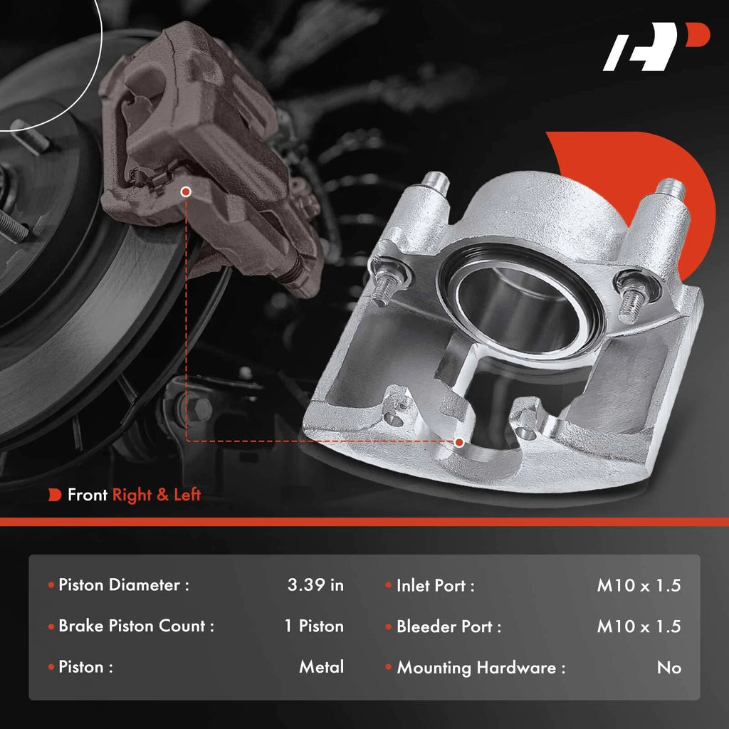 Pair Front Brake Calipers for Dodge Ram 2500 3500 (1994-1999)