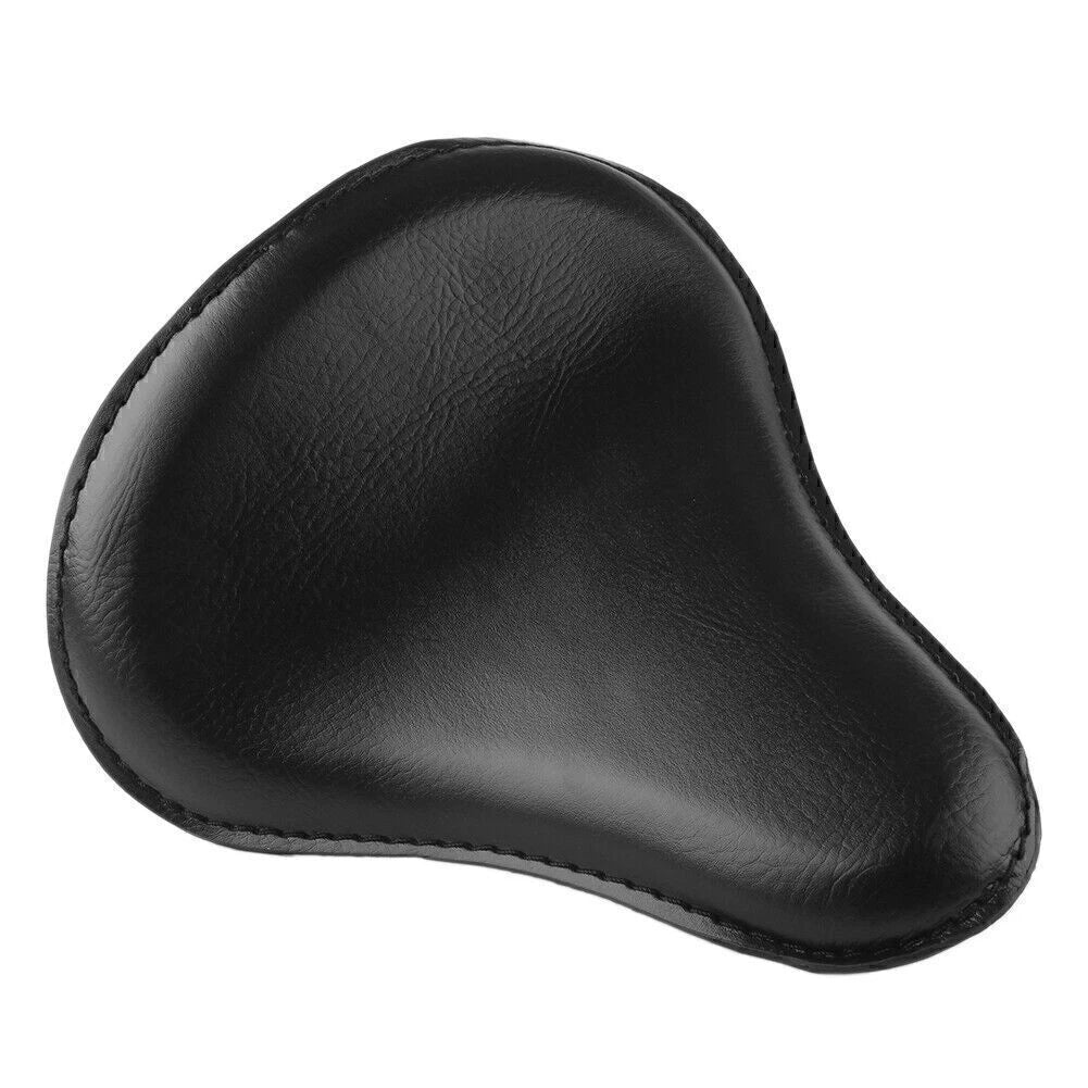 13.5"x12" Solo Slim Black Large Leather Seat for Harley Bobber Chopper