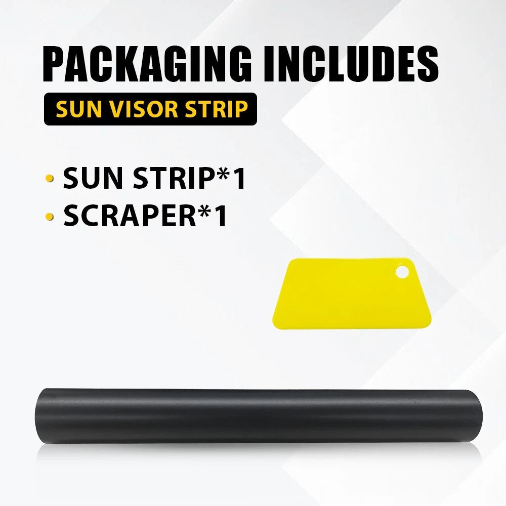 Matte Black Vinyl Windshield Banner Decal (Universal Fit)