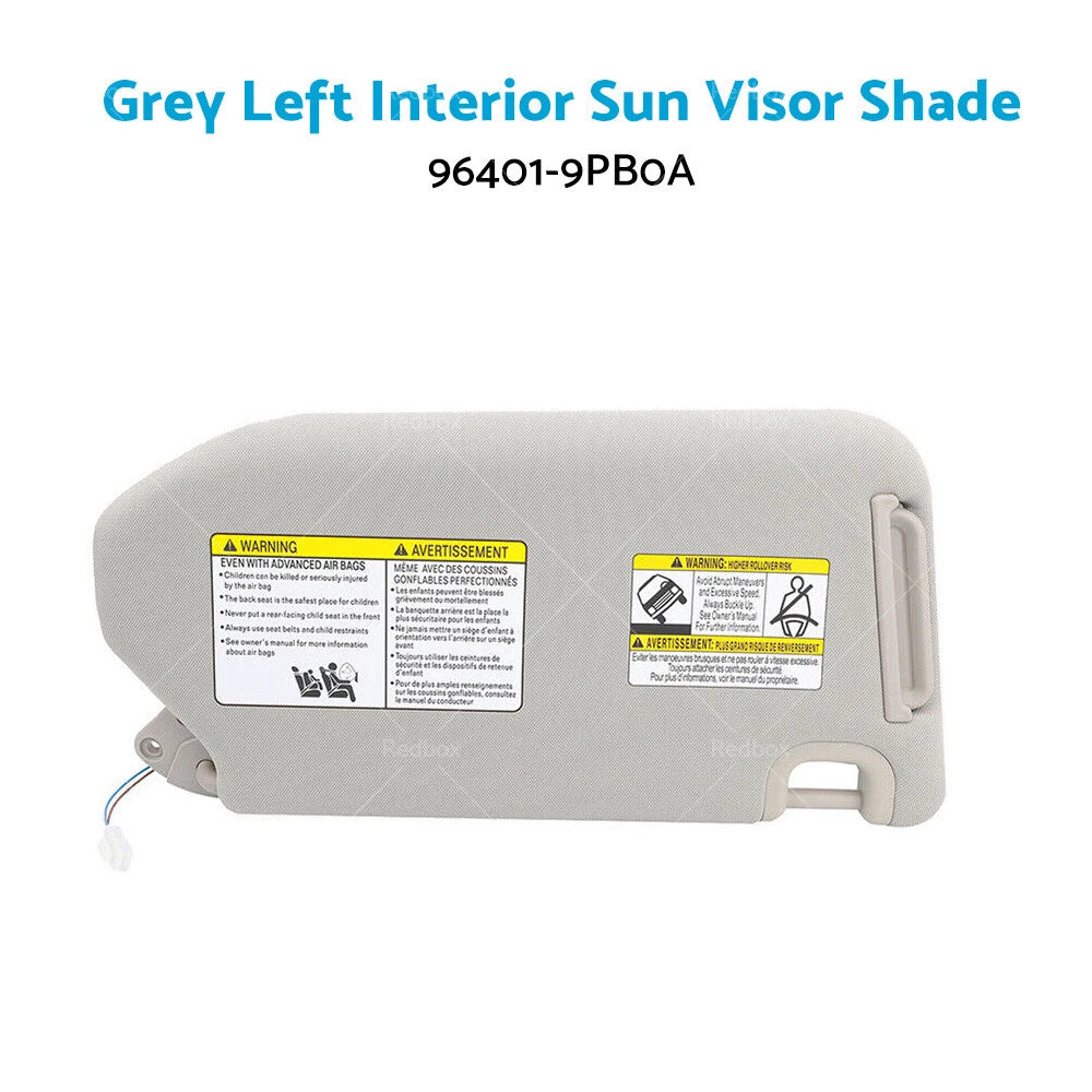 Sun Visor Shade for Nissan Pathfinder R52 (2013–2018) - Grey