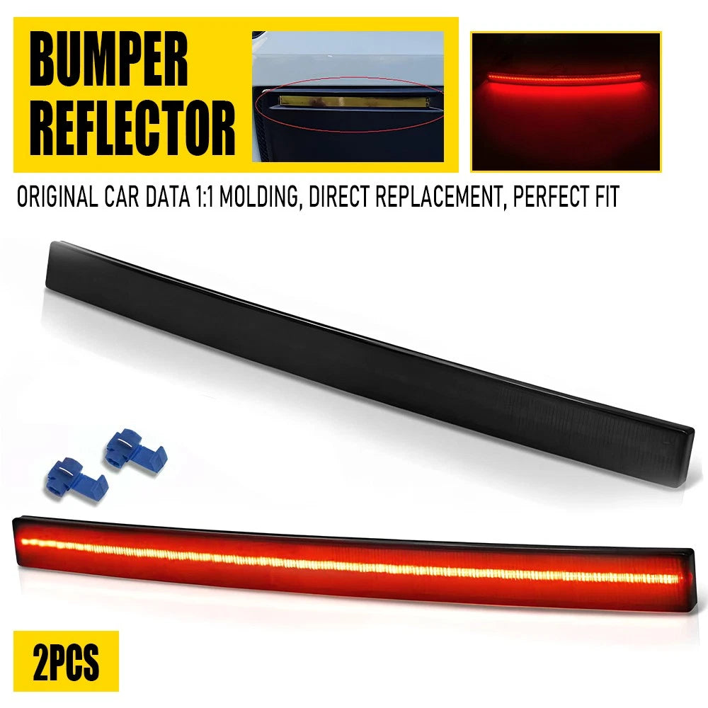 Smoked Red LED Rear Bumper Lights for Chevrolet Corvette C7 (2014–2019)