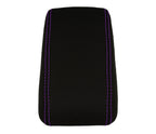 Console Lid Armrest Cover for Scion TC (2005–2010) - PVC Carbon, Purple Stitch