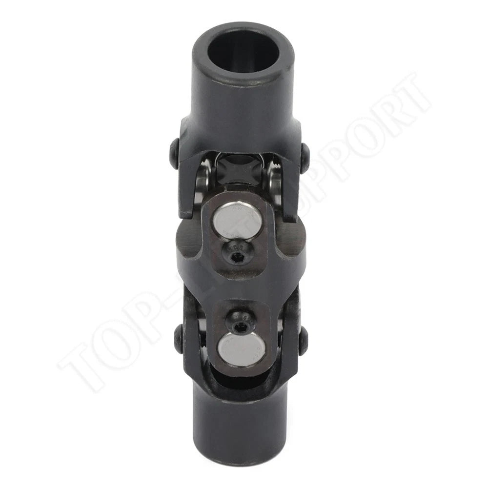 3/4" Round Universal Steering Double U-Joint Shaft - Black