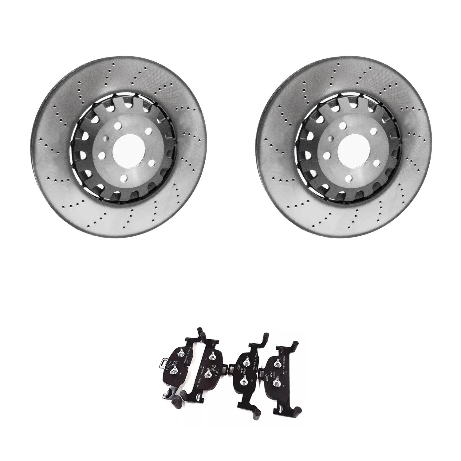 Front 375mm Cross-Drilled Rotors & Disc Brake Pad Kit for Audi A5 Sportback (2010–2016)