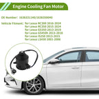 Radiator Fan Motor for Lexus RC300 (2016-2024) 1 x Motor
