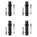 Set of 4 NGK Iridium IX Spark Plugs & Coil Boots for Cadillac ELR Volt (2014–2019)