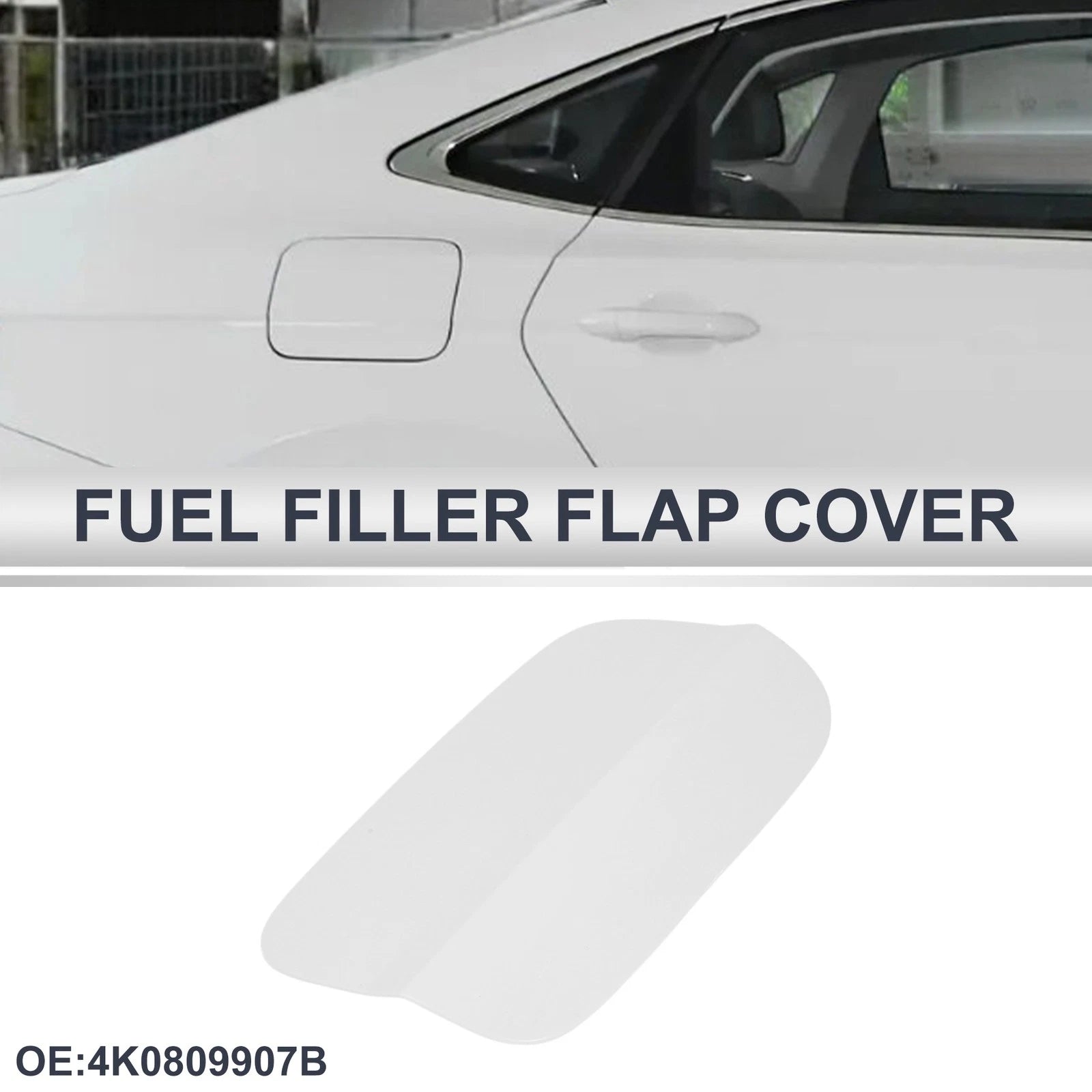 Fuel Tank Door Cap for Audi A6 (2019–2024) Fuel Filler Flap Cover White