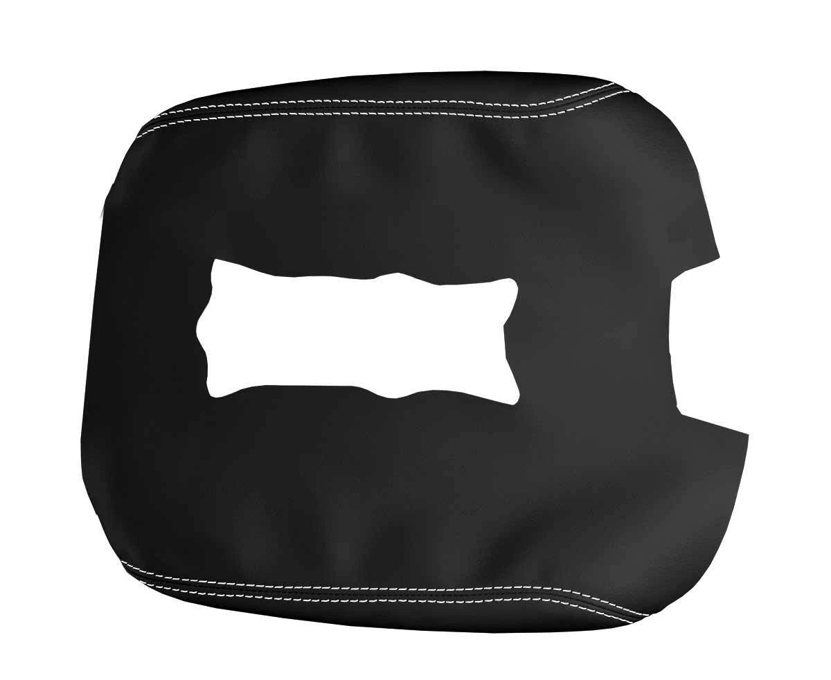 Leather Console Lid Armrest Cover for Chevrolet Tahoe (2016–2019) White Stitch