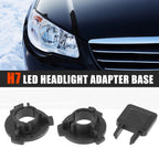 Set of 2 H7 LED Headlight Adapter Bases for Volkswagen Tiguan (2015) 767153235788