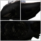 Pair of Smoked Housing Clear Corner Headlights for Toyota Corolla (2009–2010)
