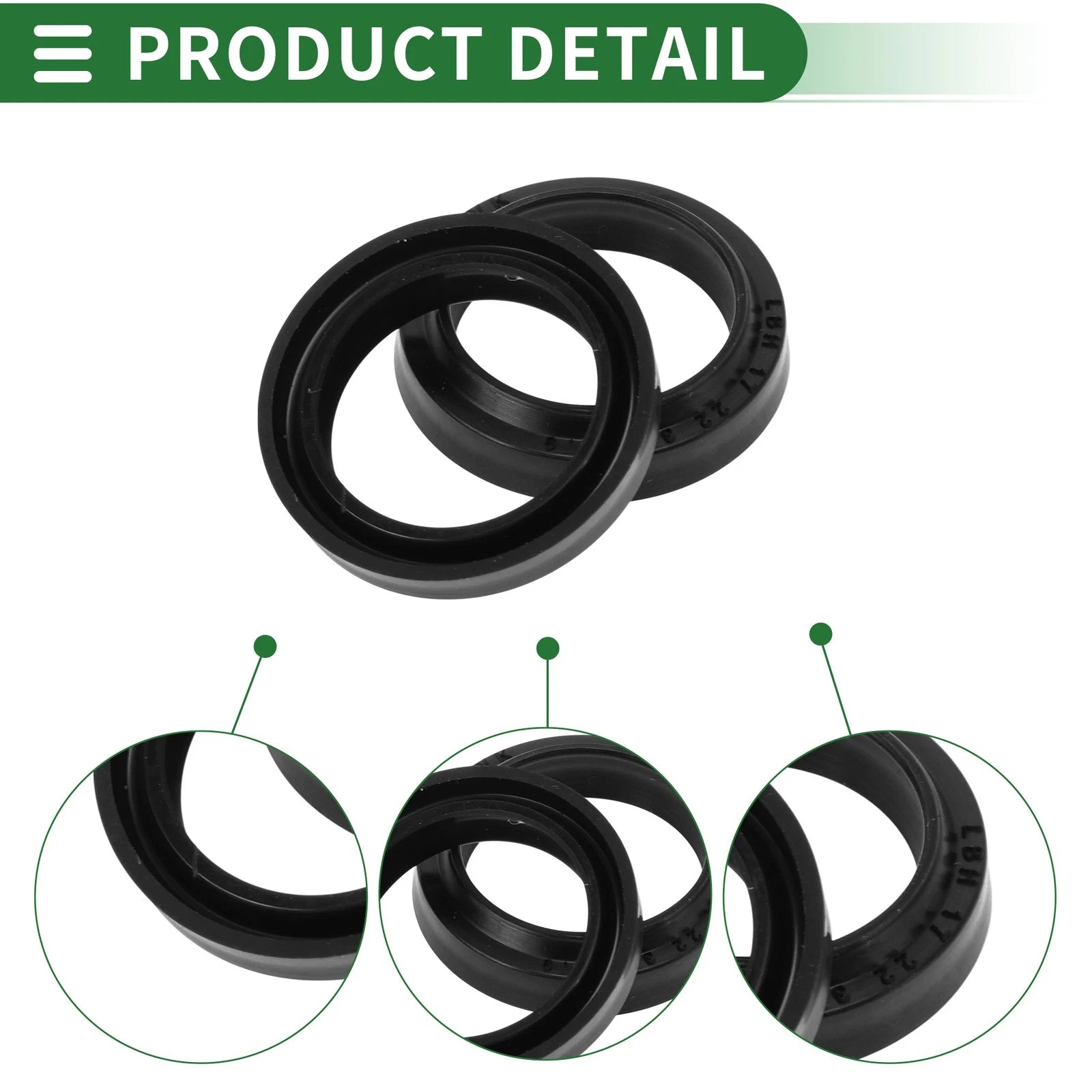 Set of 5 Oil Seal Rotary Shaft Seal NBR Rubber 17x22x3.5mm