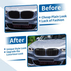 Glossy Black Kidney Grille for BMW X1 (2016–2017)
