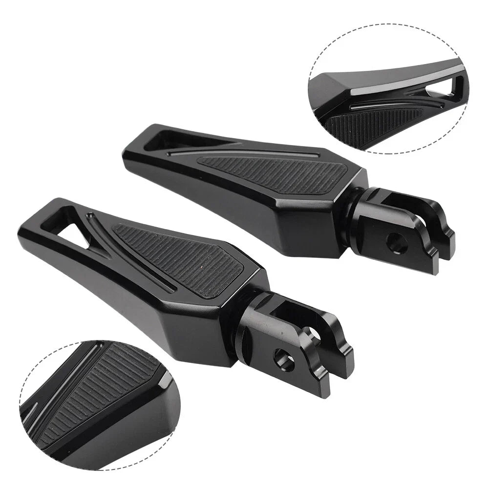 Mini Front Foot Pegs for Harley Softail Street Bob (2018-2023) Black