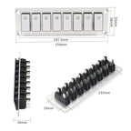 8 Rocker Switch Panel with LED Light for Boat Car