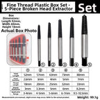 Extractor Set of 5 Chrome Vanadium Steel for 3mm-13.5mm Range