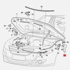 Hood Latch Release Handle with Bracket for Volkswagen Golf (1999-2006)