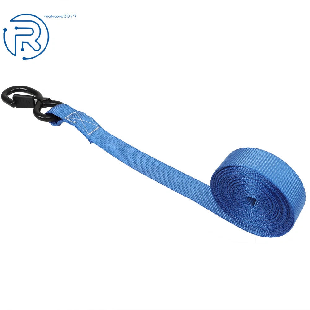 Set of 4 Ratchet Tie Down Straps 15 FT with Break Lock S Hooks