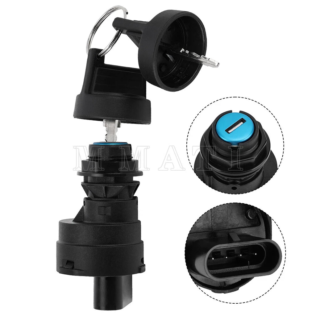 Ignition Key Switch for Polaris (4017237, 4080413) 3 Position 4 Pin Sealed