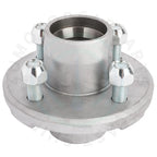 Set of 4 Galvanized Trailer Hubs with 2500 lbs Axle Bearings 4 on 4"