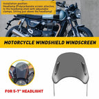 5-7" Smoke Headlight Windscreen for Universal Motorcycle