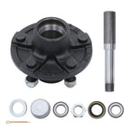 1" Straight Spindle & Bearings Hub Assembly for 5-Bolt Vehicles