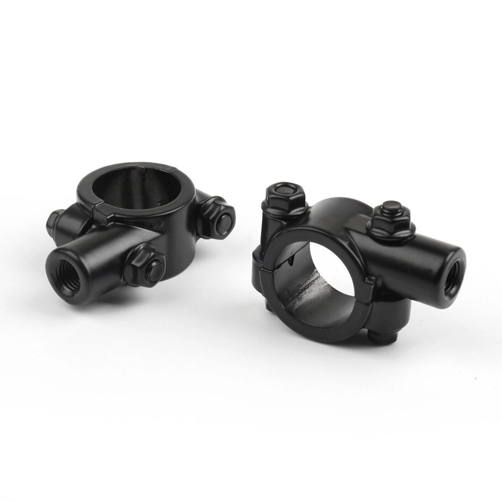 Handlebar Mirror Mount Clamp Adapter for Moto Bike (1" 10MM Thread)