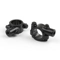 Handlebar Mirror Mount Clamp Adapter for Moto Bike (1" 10MM Thread)