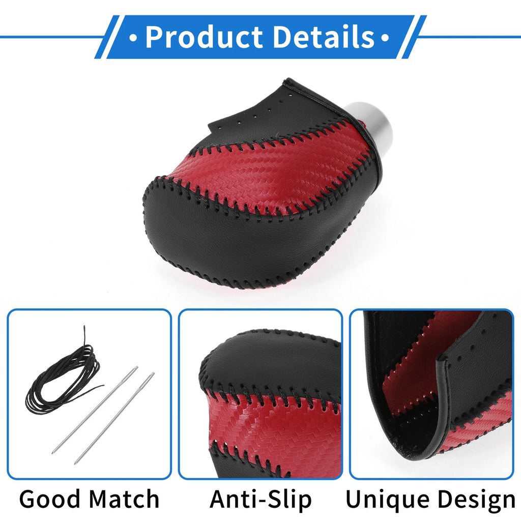 Gear Shift Knob Cover for Volkswagen Golf (2015–2019) Red Carbon Fiber