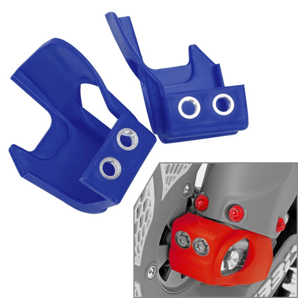 2X Fork Shoe Protection Kit Blue for KX250 KX450 CRF250 300 450 RX (2017–2020)