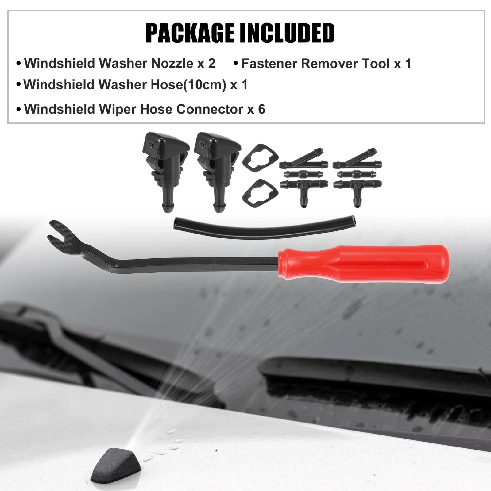 12pcs Front Windshield Washer Nozzle Kit 7133-232314B for GMC Envoy (2002–2009)